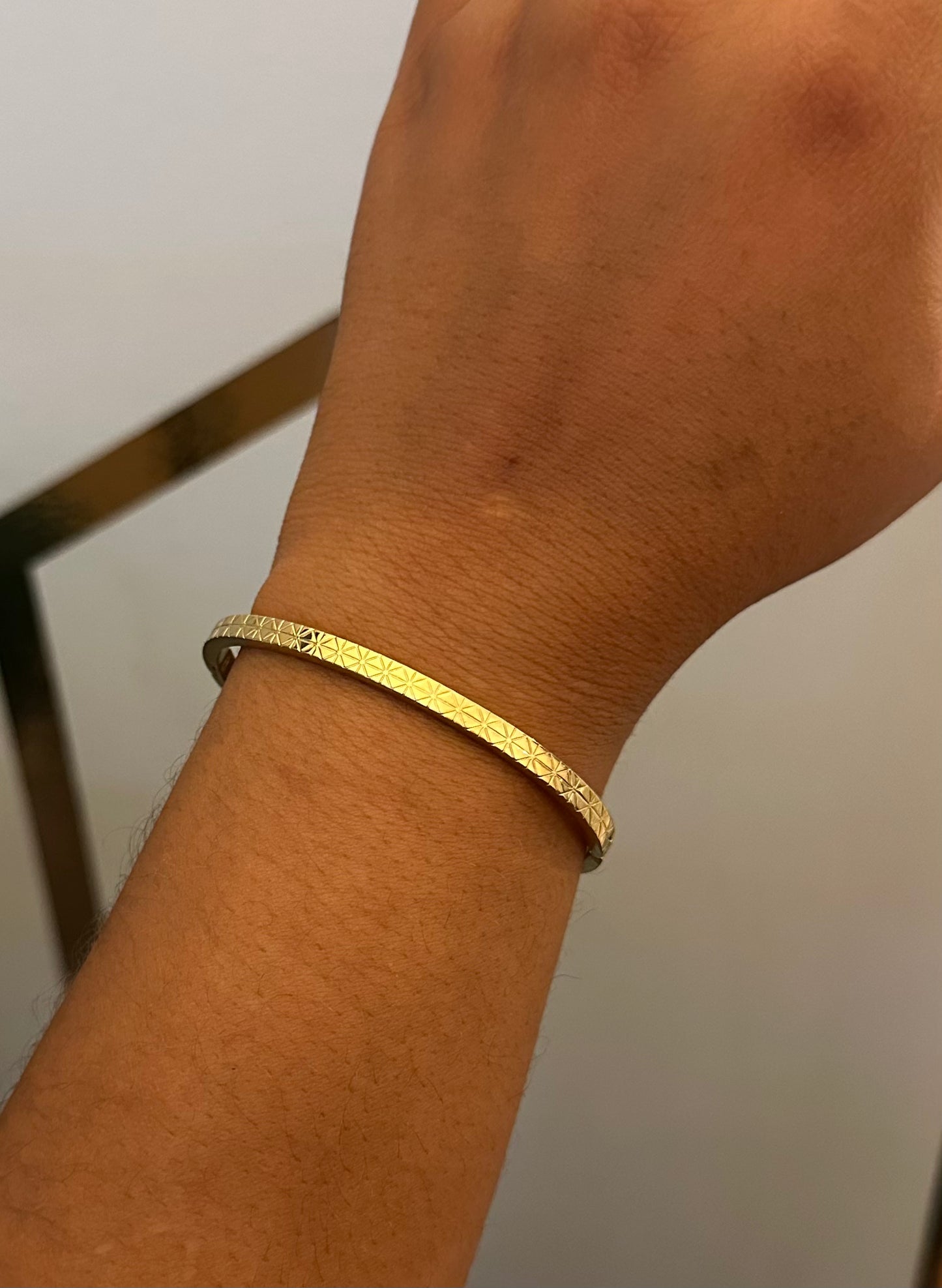 Dalila Geometric Bangle - Geometric Gold Bangle - ORÂGE Jewelry