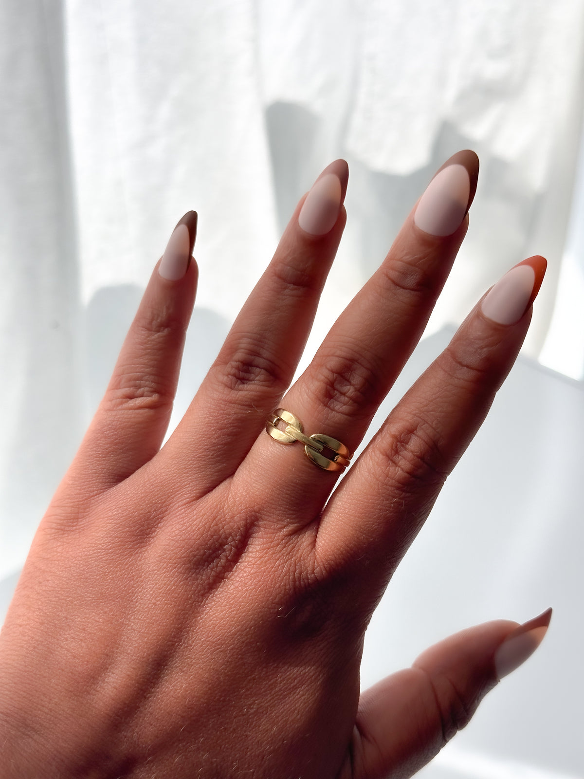 Lana Stainless Steel Ring – Chain-Link Ring - ORÂGE Jewelry