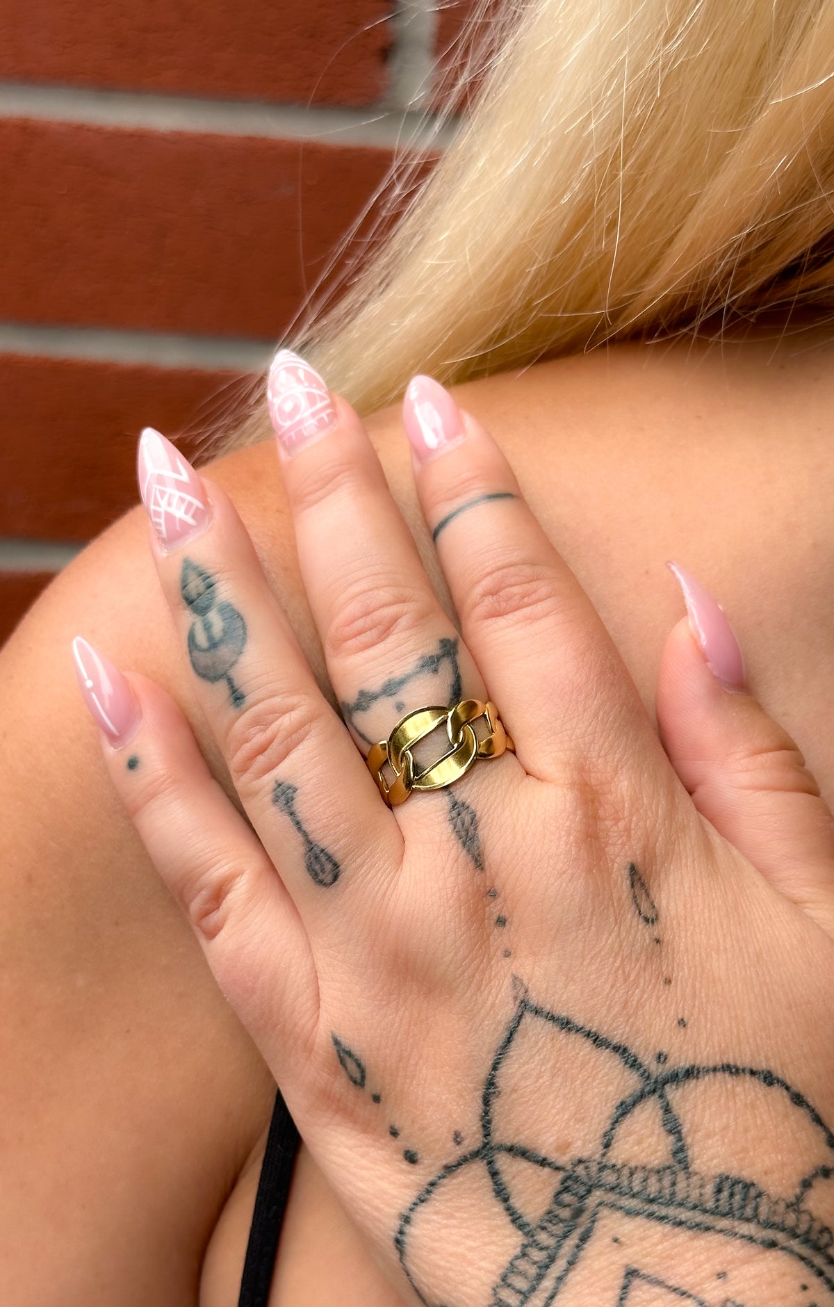 Liv Stainless Steel Bold Chain-Link Ring - ORÂGE Jewelry