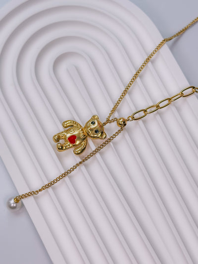 Amabel Bear Necklace – Pendant Bear Necklace - ORÂGE Jewelry​