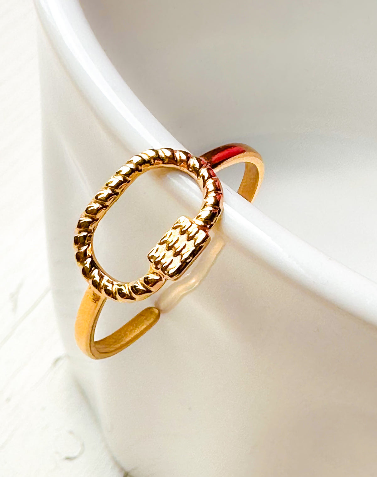Gen Link Ring – Stainless Steel Gold Plated Ring - ORÂGE Jewelry​