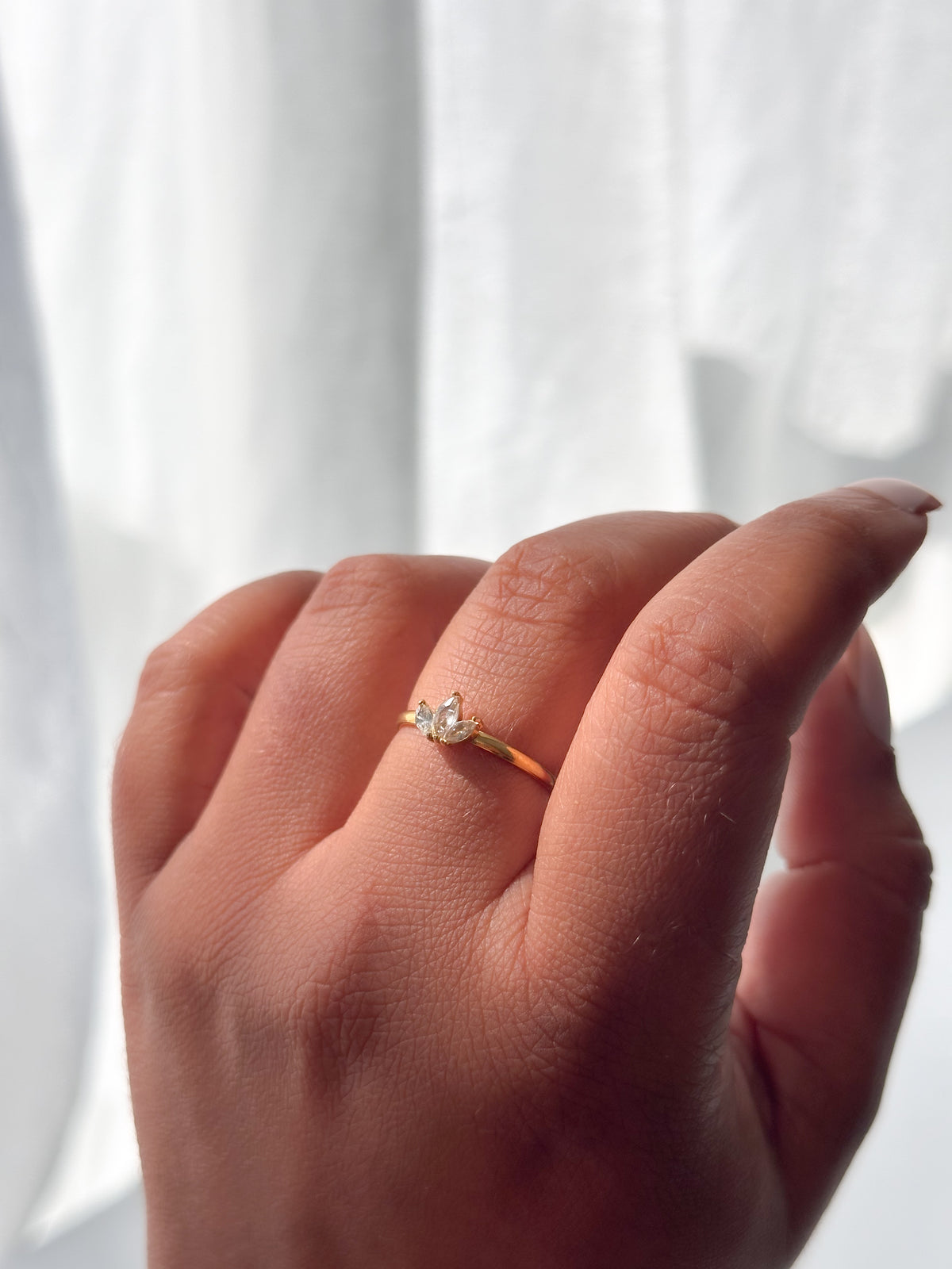 Aelys Marquise Gemstones Ring - Gold Ring - ORÂGE Jewelry