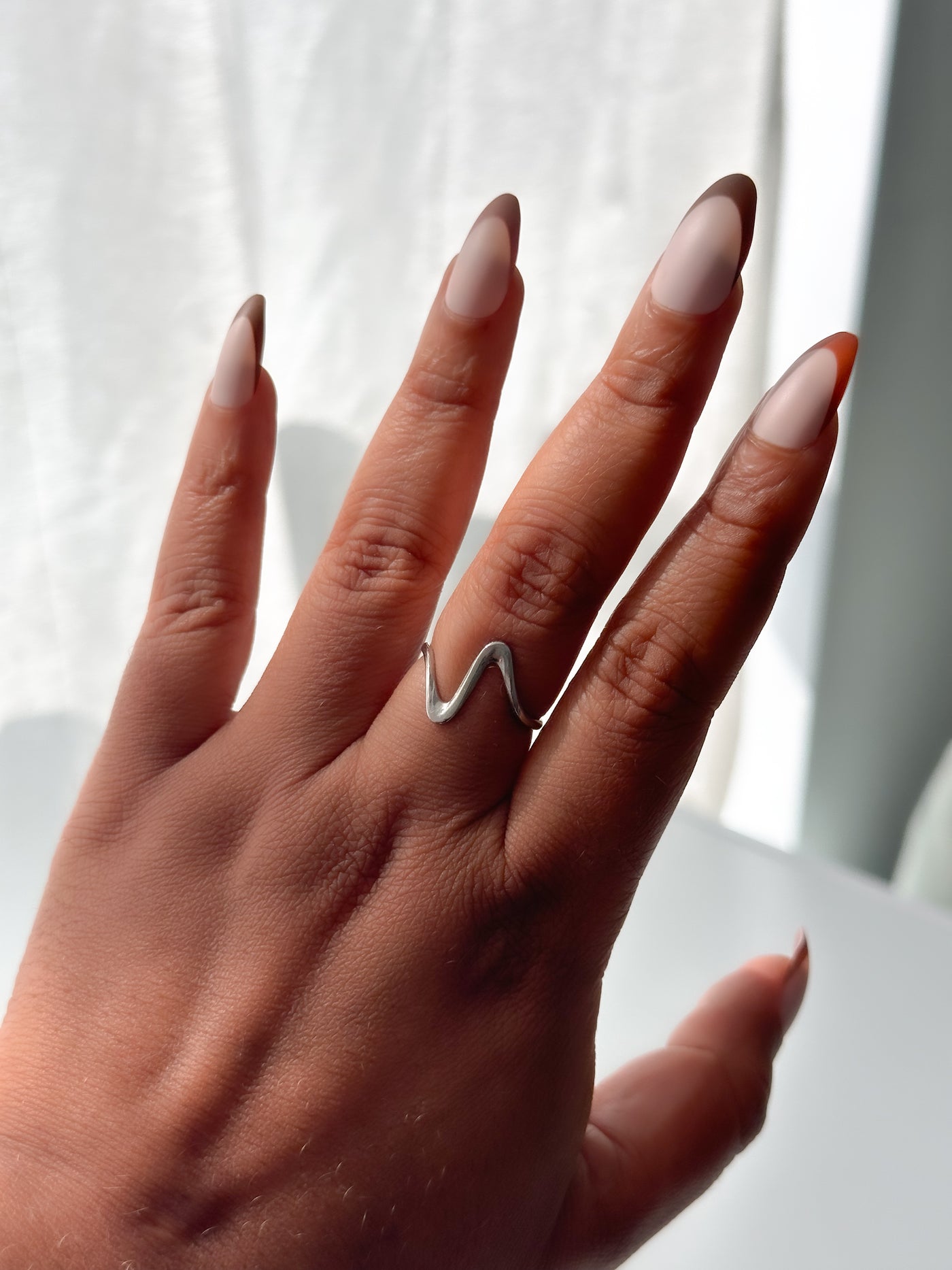Makena Horizon Wave Ring – Gold-Plated Ring​ - ORÂGE Jewelry