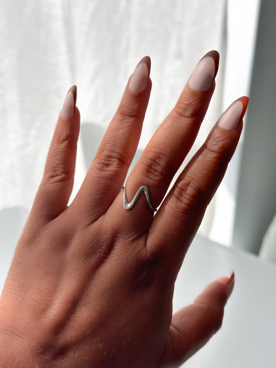 Makena Horizon Wave Ring – Gold-Plated Ring​ - ORÂGE Jewelry