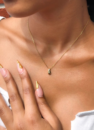 Beth Stainless Steel Golden Dew Necklace - ORÂGE Jewelry