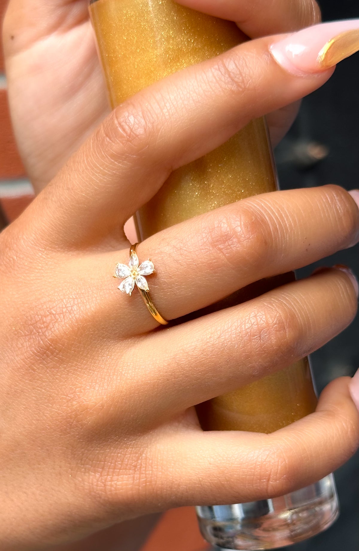 Fleur Stainless Steel Marquise Flower Ring - ORÂGE Jewelry