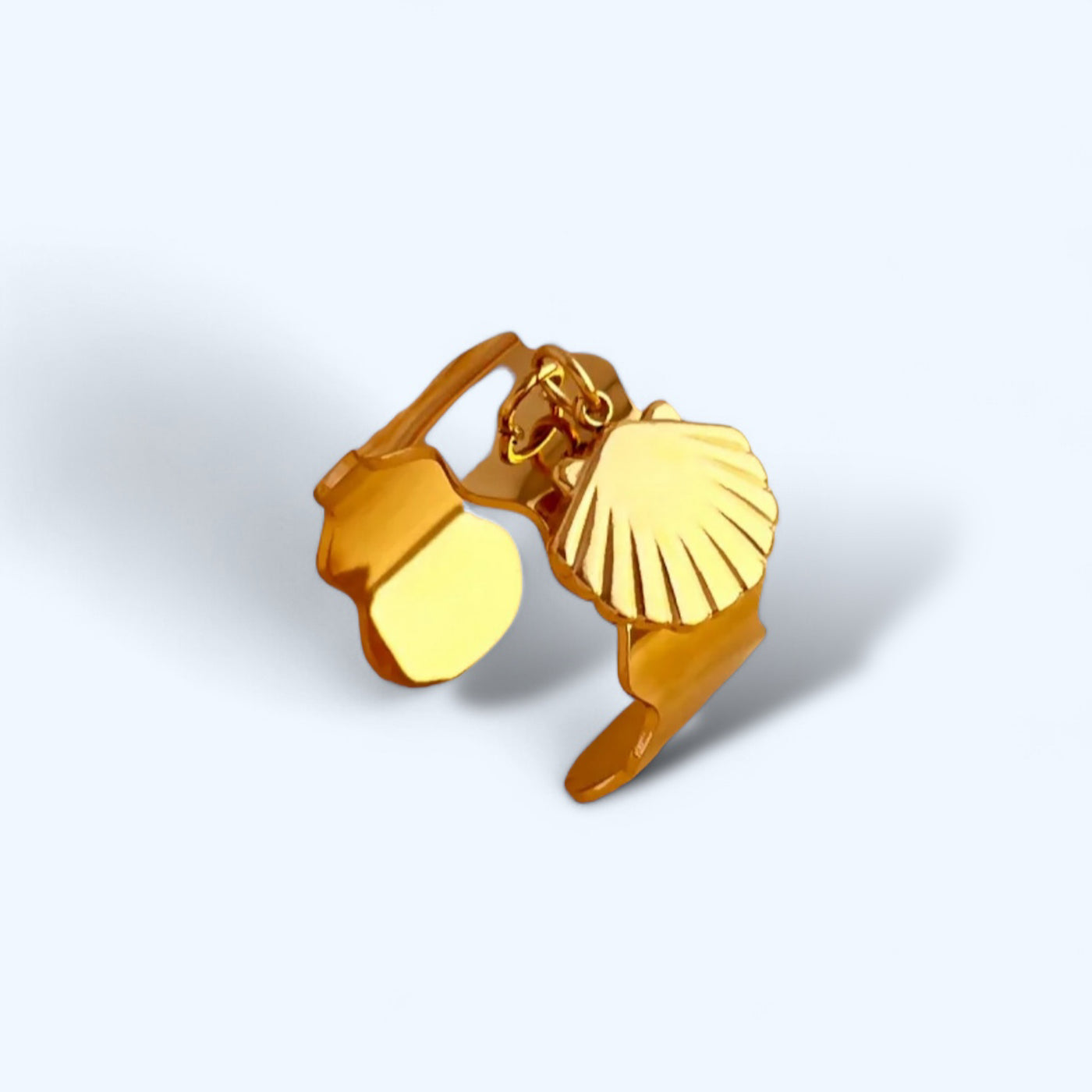 Ariel Seashell Charm Ring - Gold Plated Ring – ORÂGE Jewelry​