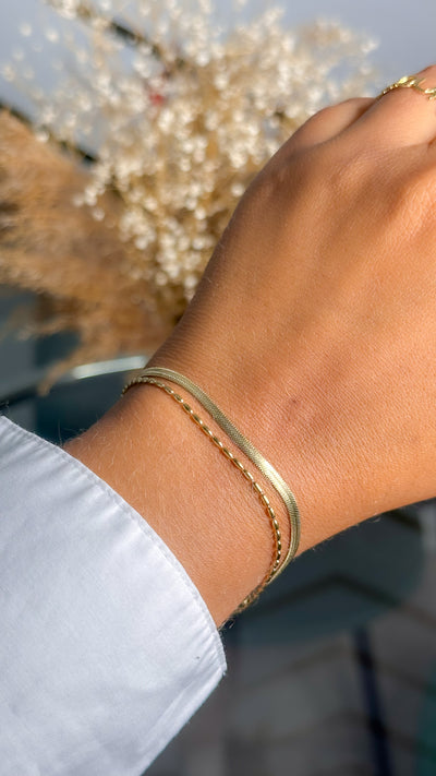 Annie Dual Strand Bracelet - Stainless Steel - ORÂGE Jewelry
