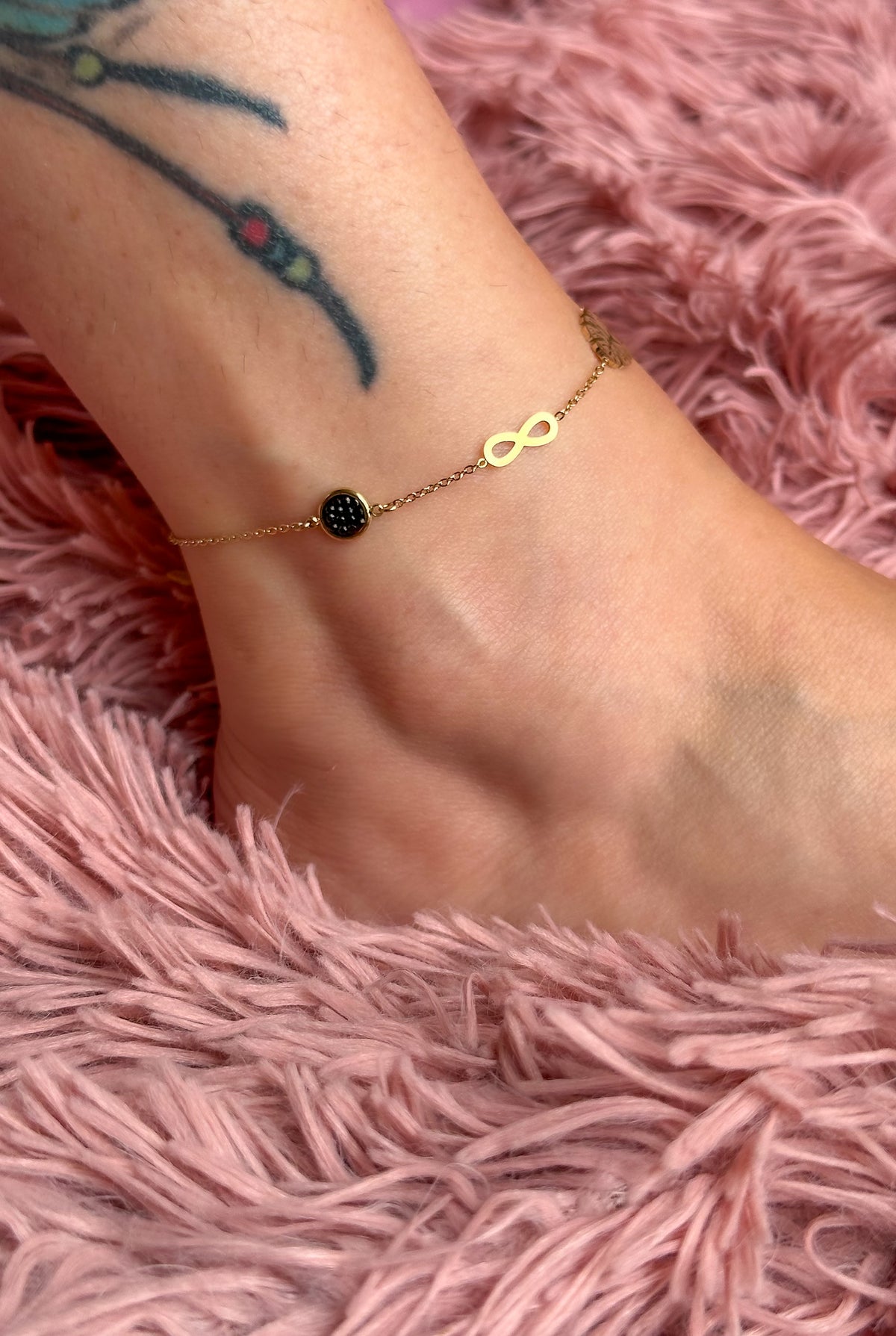Jade Infinity Charm Bracelet / Anklet - ORÂGE Jewelry