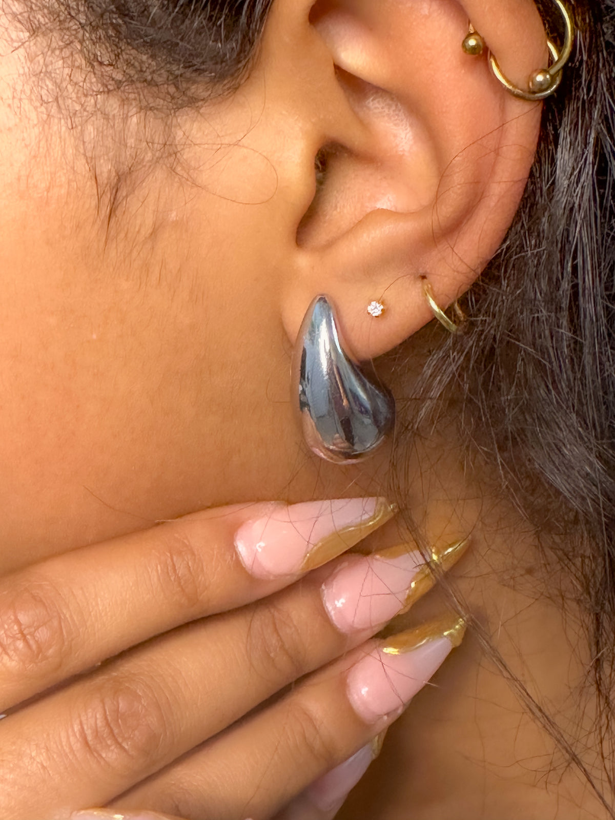 Aphea Stainless Steel Mini Teardrop Earrings - ORÂGE Jewelry