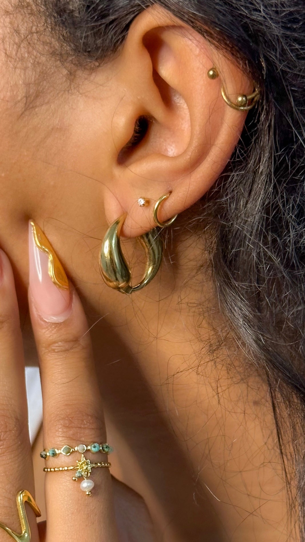 Maya Dolphin Earrings - Gold Stainless Steel​ - ORÂGE Jewelry