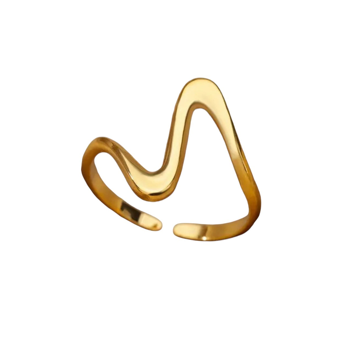Makena Horizon Wave Ring – Gold-Plated Ring​ - ORÂGE Jewelry