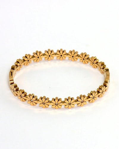 Flora Flower Bangle Bracelet - Flower Bracelet - ORÂGE Jewelry