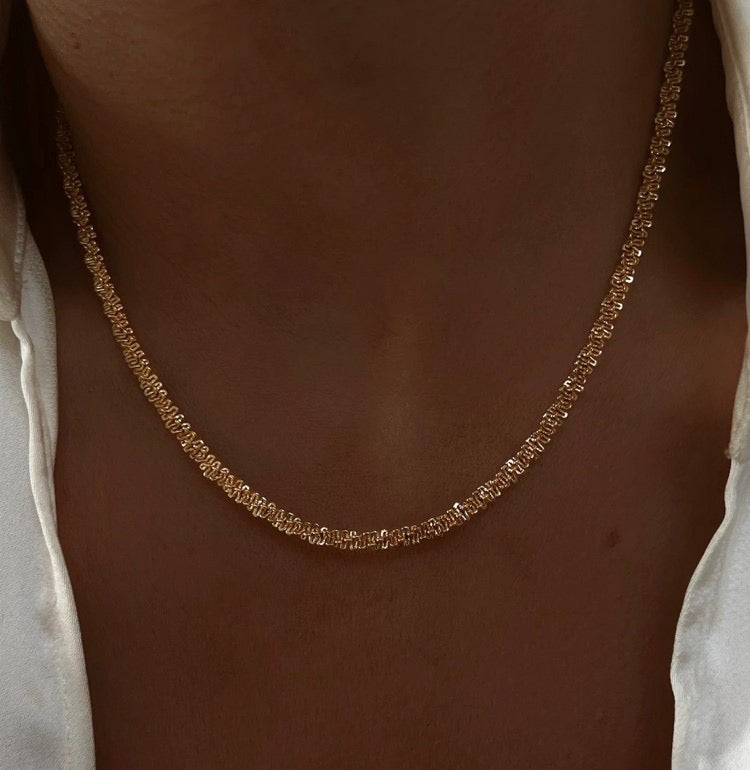 Bree Textured Necklace - Gold & Gray Jewelry - ORÂGE Jewelry
