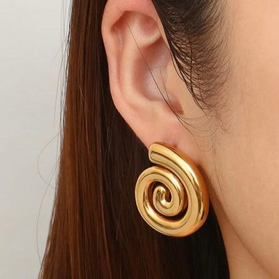 Candide Spiral Earrings - 18K Gold Plated - ORÂGE Jewelry