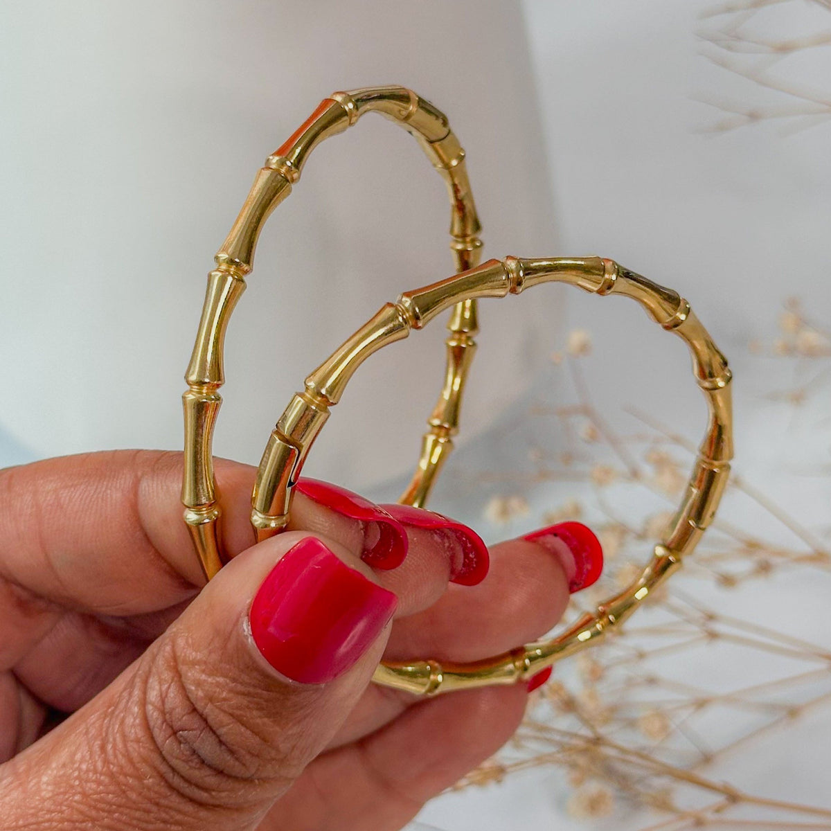 18K Gold Bamboo Bangle - Sienna Bangle - ORÂGE Jewelry