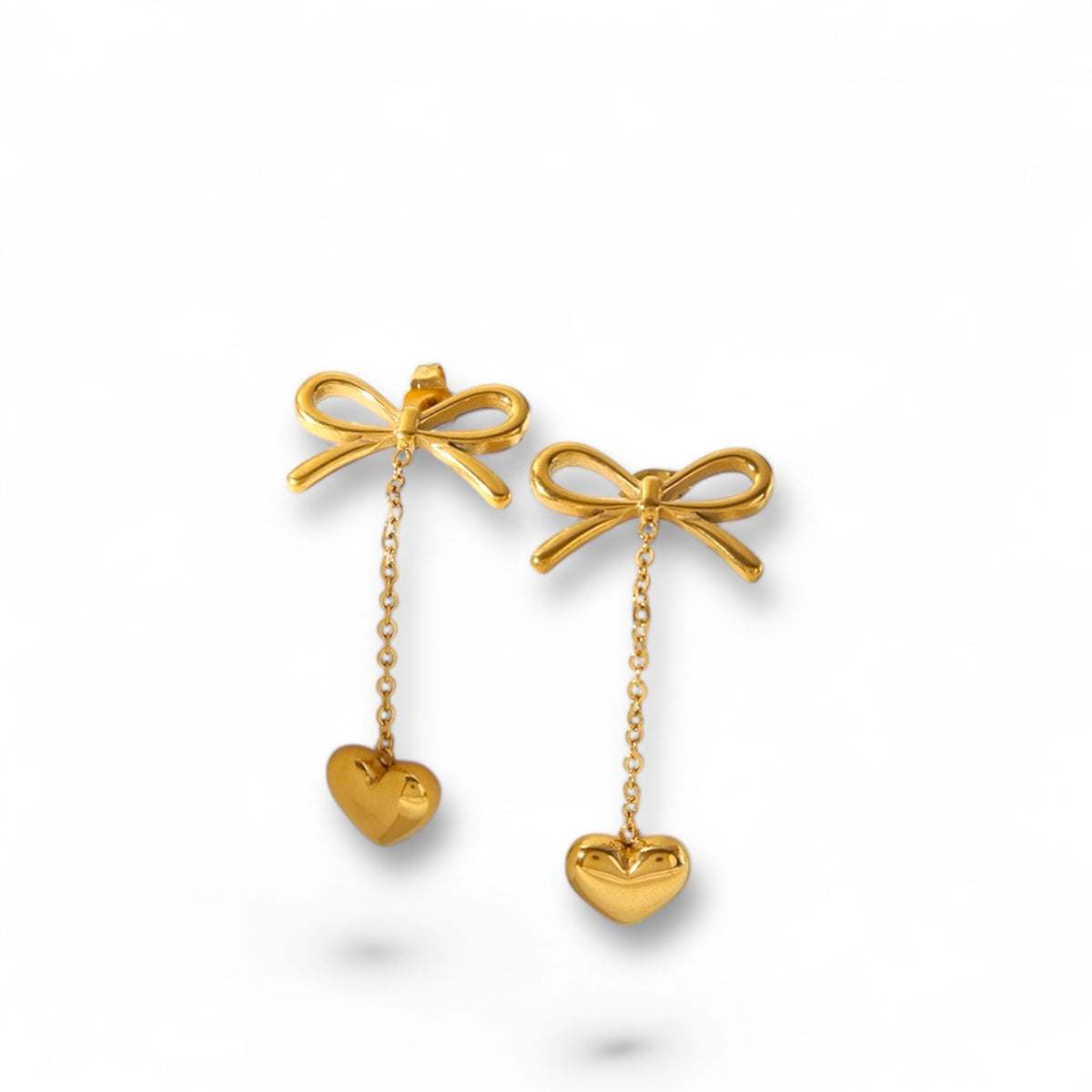 Lylie Bow and Heart Dangle Earrings – ORÂGE Jewelry​