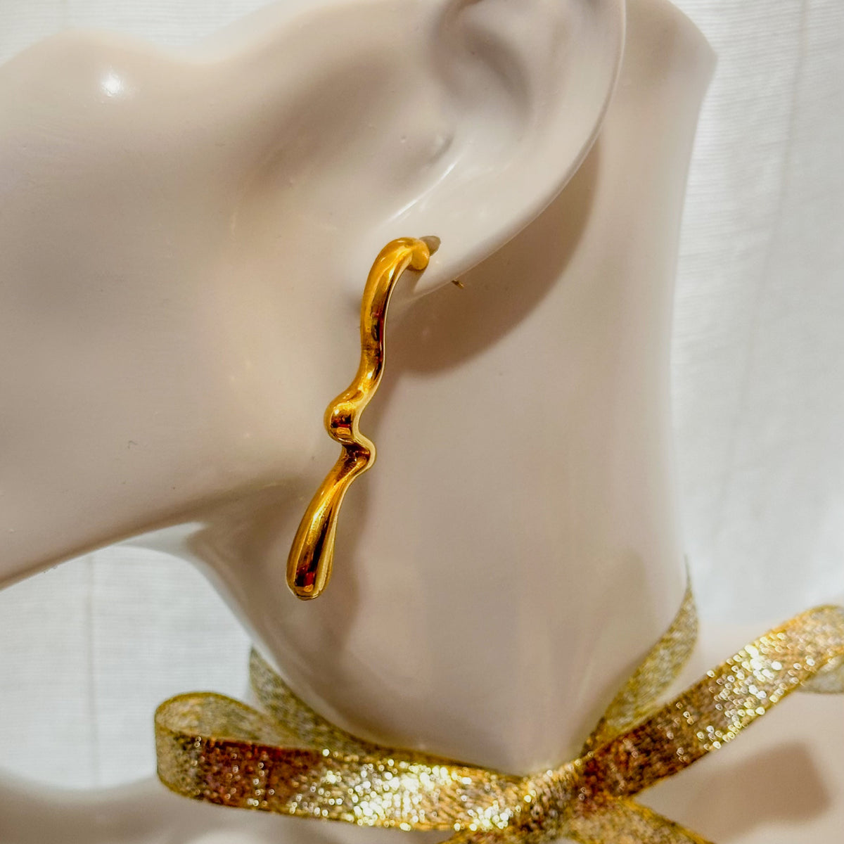 Zaya Waves Earrings - 18K Gold Plated - ORÂGE Jewelry