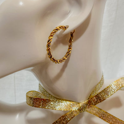 Twisted Gold Hoops Earrings - Hoops Earring - ORÂGE Jewelry