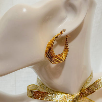 Maël Layers Earrings - Gold Plated Geometric - ORÂGE Jewelry