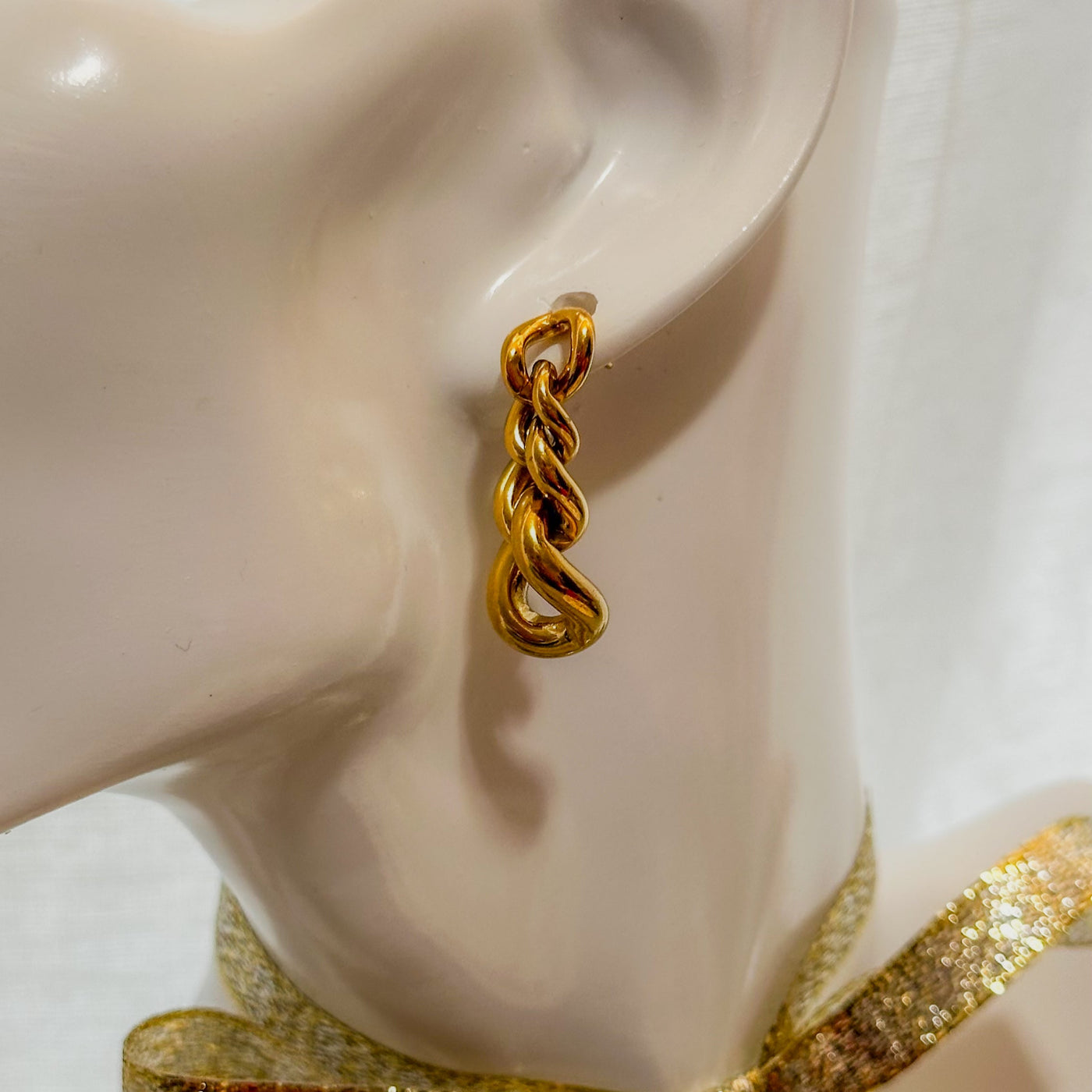 Paris Links Earrings - Gold Plated Jewelry - ORÂGE Jewelry