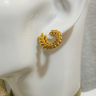 Laurel Leaf Earrings - 18K Gold Plated - ORÂGE Jewelry