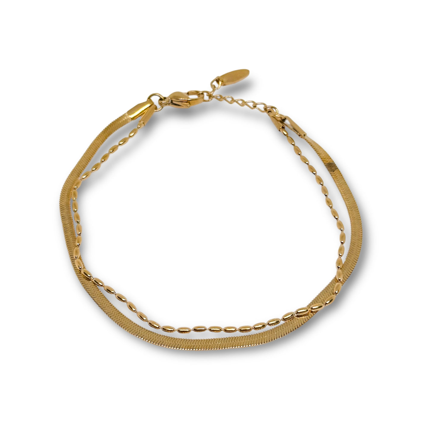 Annie Dual Strand Bracelet - Stainless Steel - ORÂGE Jewelry