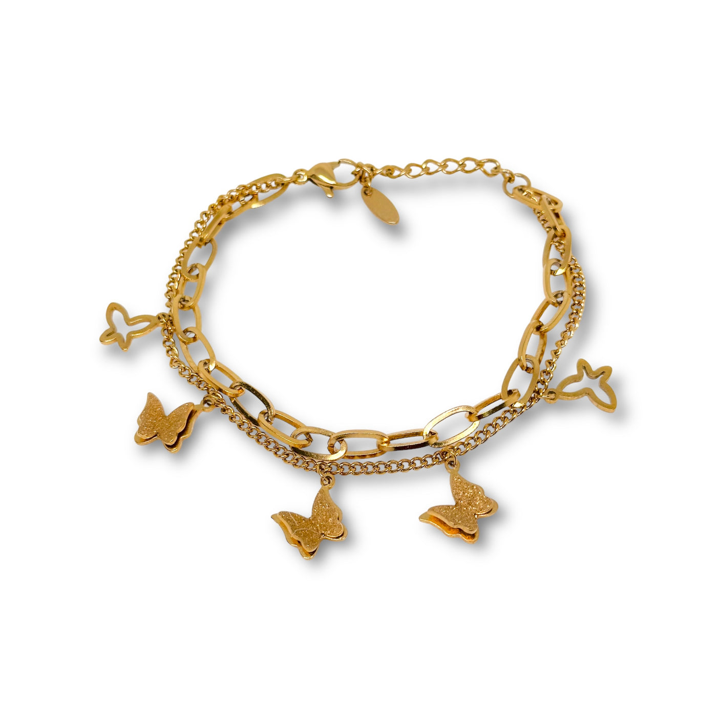 Dalia Stainless Steel Flutter Charm Bracelet - ORÂGE Jewelry