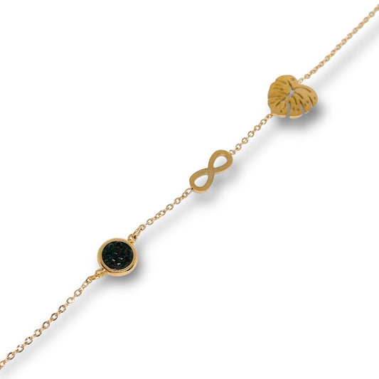 Jade Infinity Charm Bracelet / Anklet - ORÂGE Jewelry