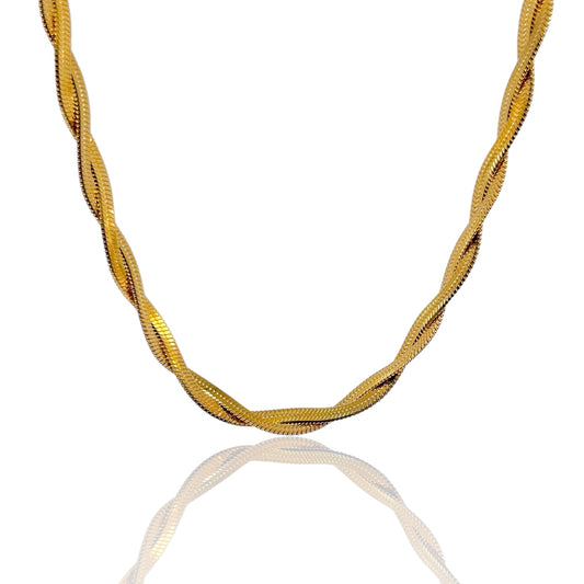 Meg Twist Herringbone Necklace – ORÂGE Jewelry​