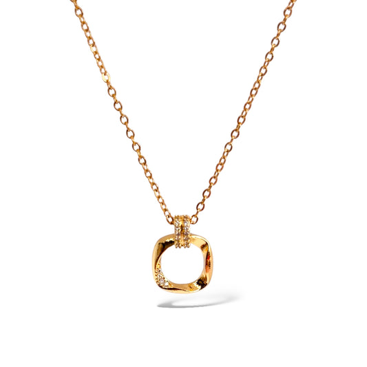 Swann Eternal Stainless Steel Gold Necklace - ORÂGE Jewelry