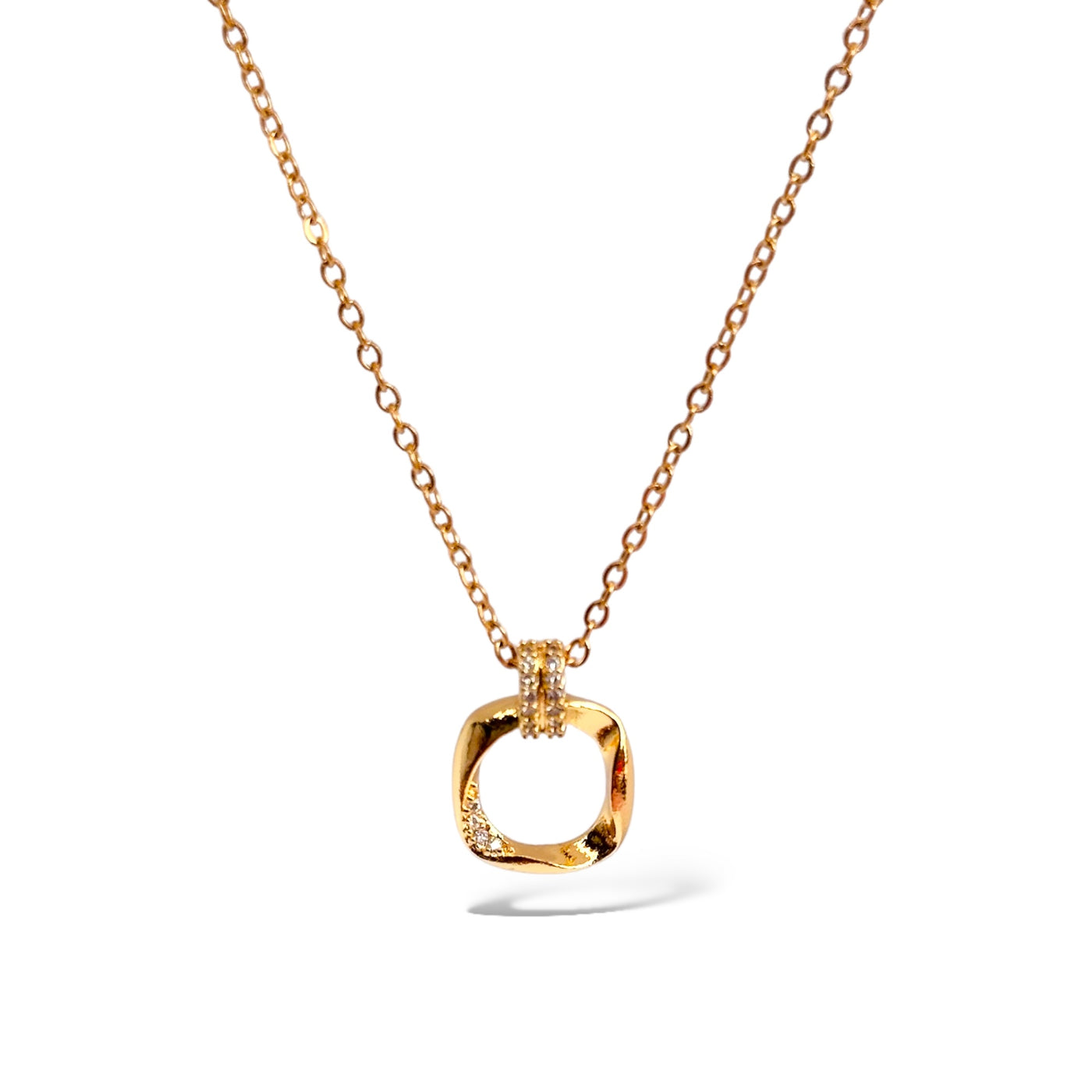 Swann Eternal Stainless Steel Gold Necklace - ORÂGE Jewelry
