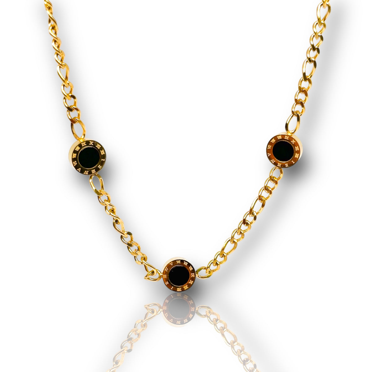 Malia Midnight Essence Gold Charm Necklace - ORÂGE Jewelry