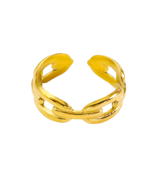Lana Stainless Steel Ring – Chain-Link Ring - ORÂGE Jewelry