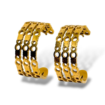 Xhena Stainless Steel Geometry Hoop Earrings - ORÂGE Jewelry