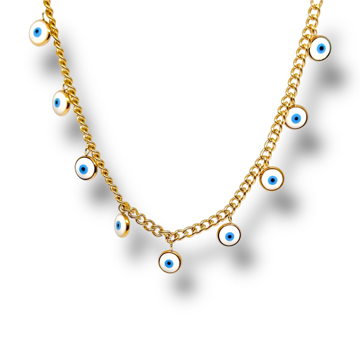 Gwen Guardian Charm Necklace - Evil Eye Jewelry - ORÂGE Jewelry