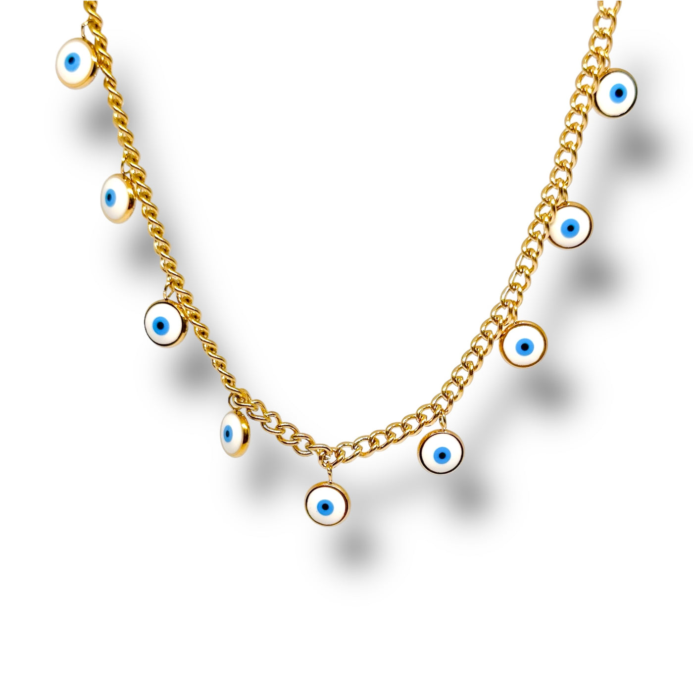 Gwen Guardian Charm Necklace - Evil Eye Jewelry - ORÂGE Jewelry