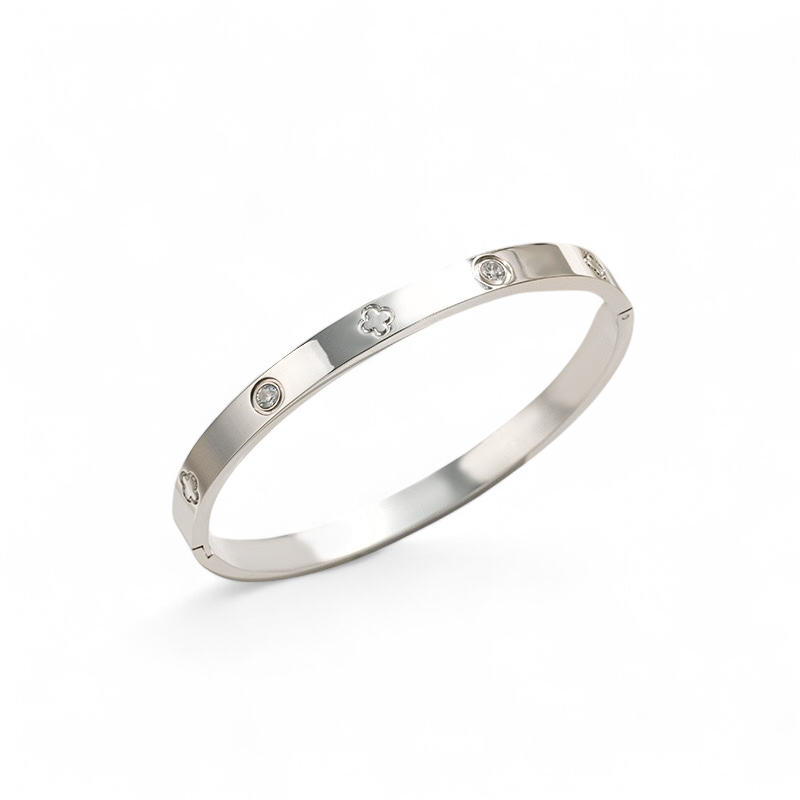 18K Gold Plated Bangle - Alba Leaf Bangle - ORÂGE Jewelry