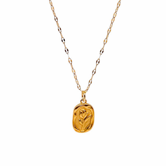 Rosalie Floral Gold Pendant Necklace – ORÂGE Jewelry​