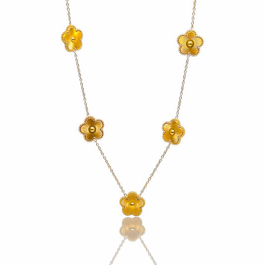 Kristy Floral Gold Necklace - Gold Necklace - ORÂGE Jewelry​