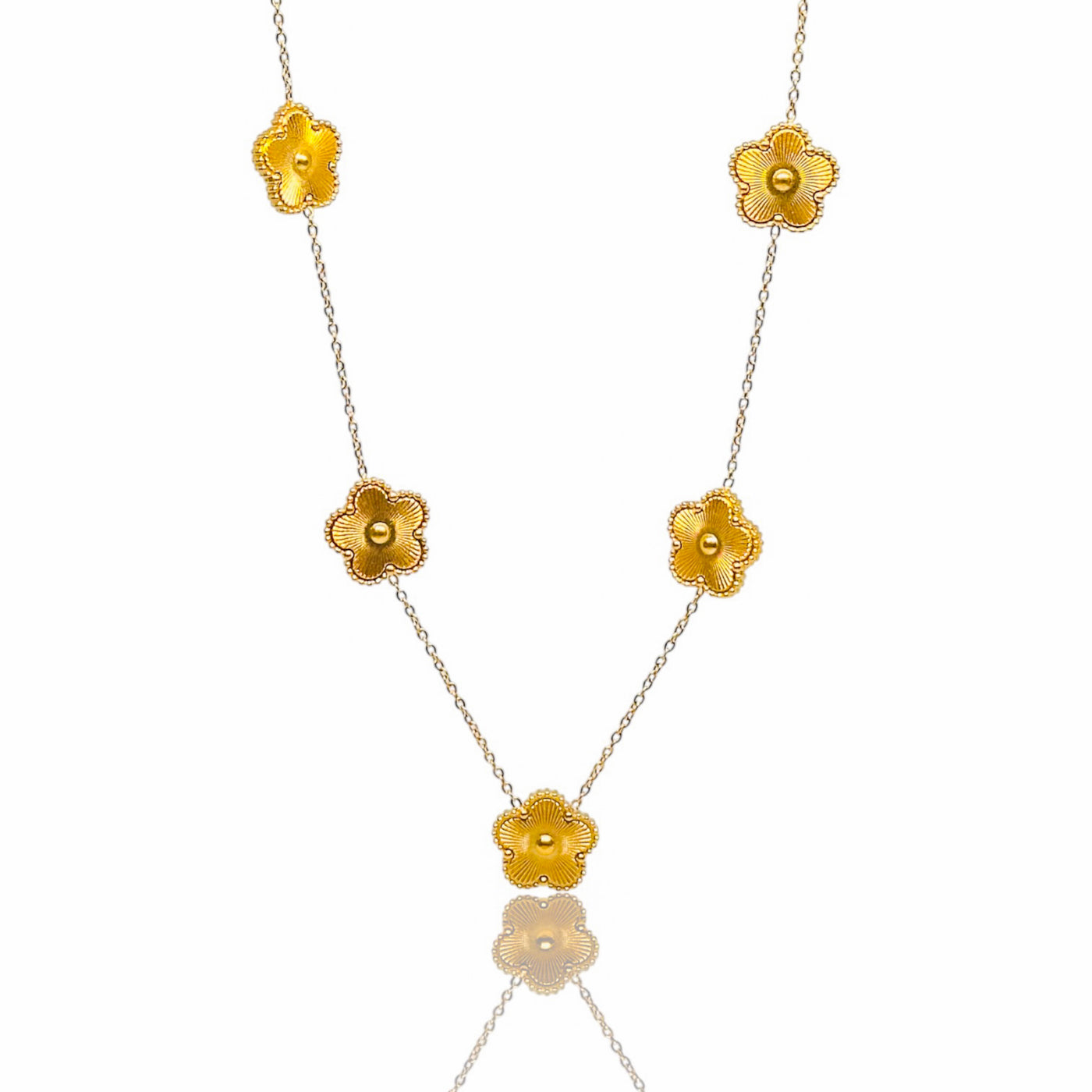 Kristy Floral Gold Necklace - Gold Necklace - ORÂGE Jewelry​