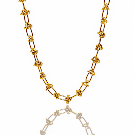 Liana Knot Chain Necklace - Knot Chain Necklace - ORÂGE Jewelry​