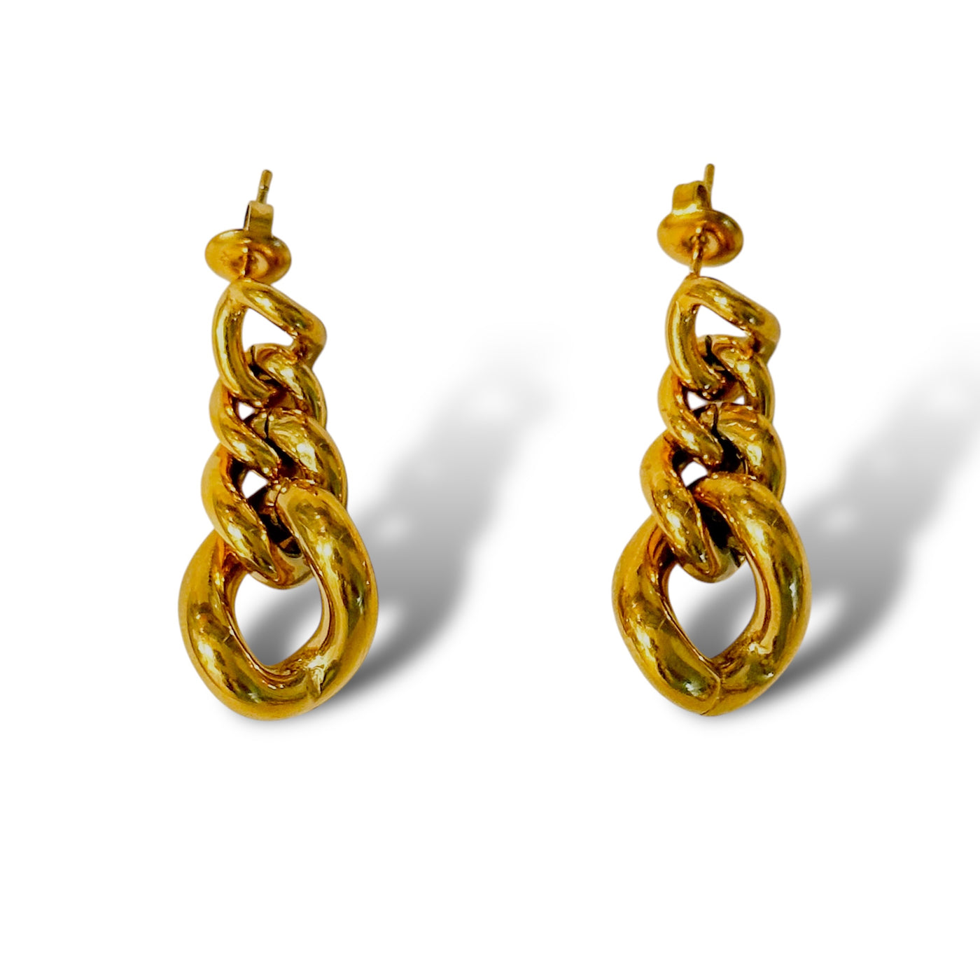 Paris Links Earrings - Gold Plated Jewelry - ORÂGE Jewelry