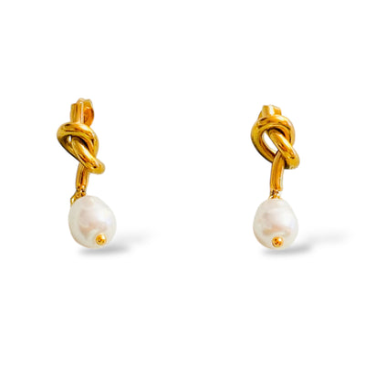 Iris Pearl Drops Earrings – 18K Gold Plated - ORÂGE Jewelry