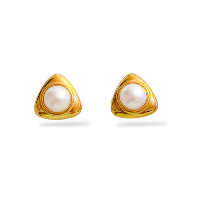 Loanne Pearl Studs - Stainless Steel Earrings - ORÂGE Jewelry
