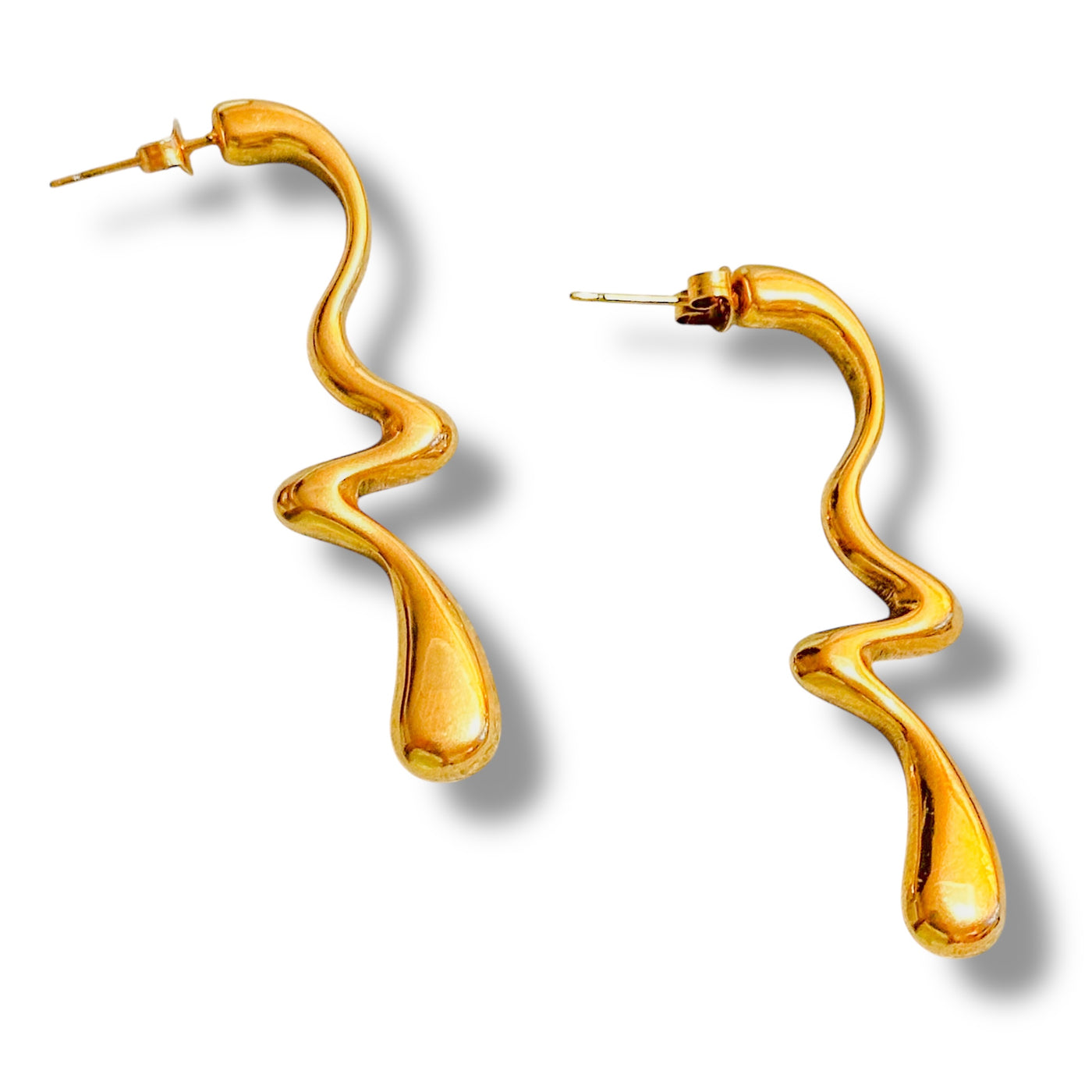 Zaya Waves Earrings - 18K Gold Plated - ORÂGE Jewelry