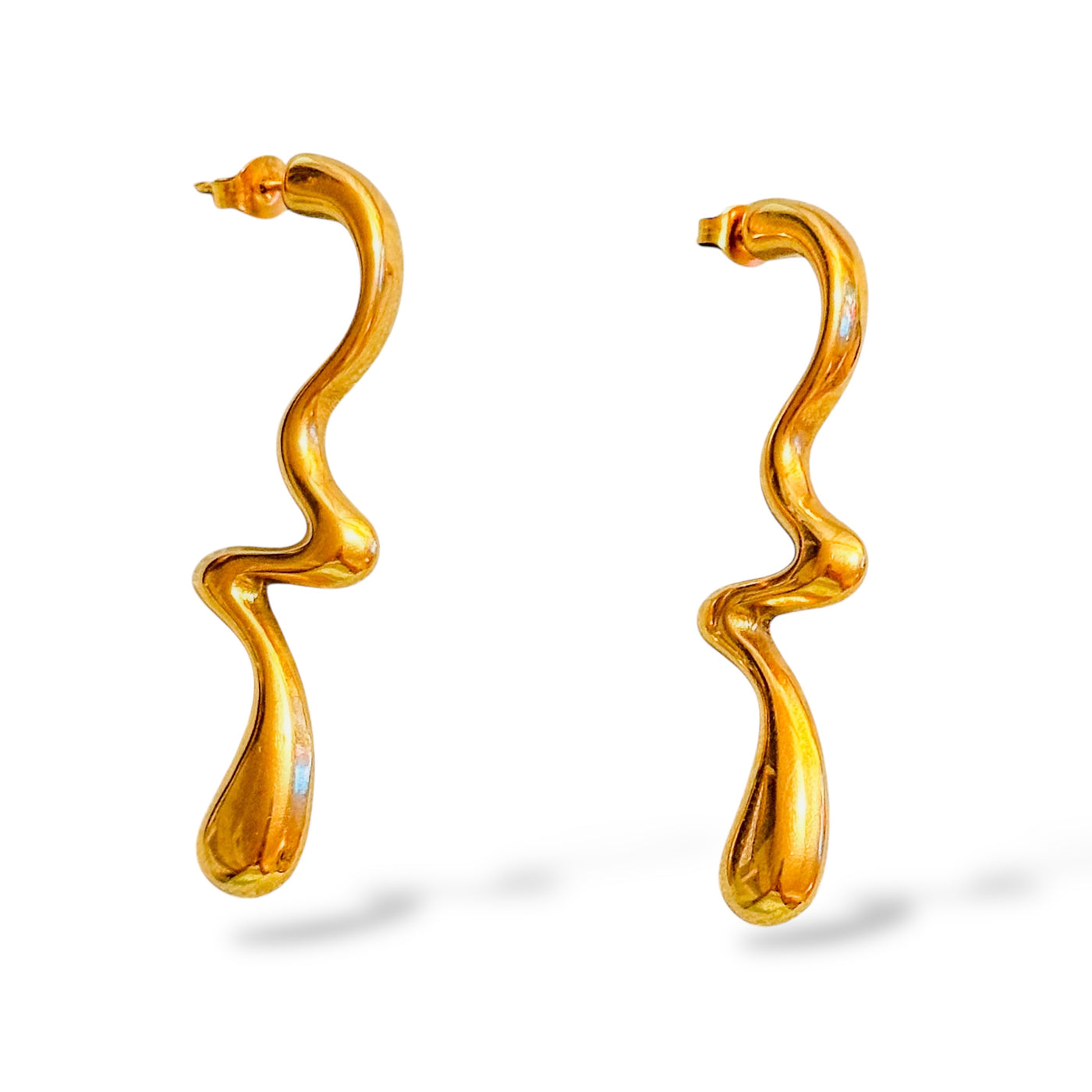 Zaya Waves Earrings - 18K Gold Plated - ORÂGE Jewelry