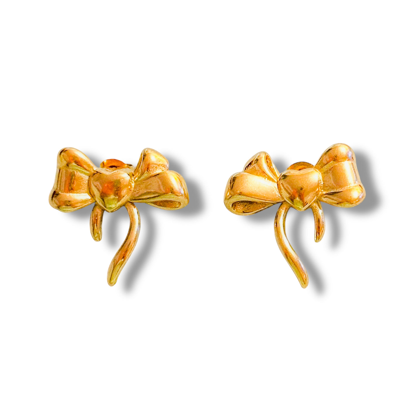 Bella Bows Studs Earrings – Elegant Gold Bow - ORÂGE Jewelry