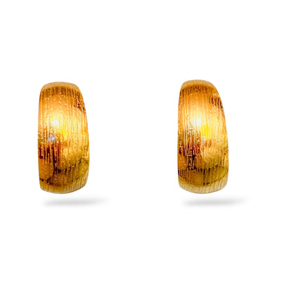 Solaris Textured Hoops Earrings - 18K Gold Plated - ORÂGE Jewelry