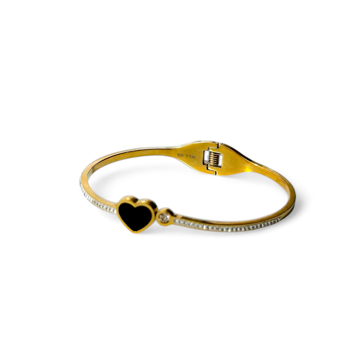 Adele Black Heart Cuff - Elegant Bracelet - ORÂGE Jewelry